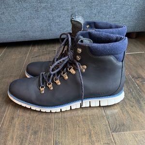 Men’s Cole Haan ZeroGrand Blue Waterproof Hiker Boots size 11.5